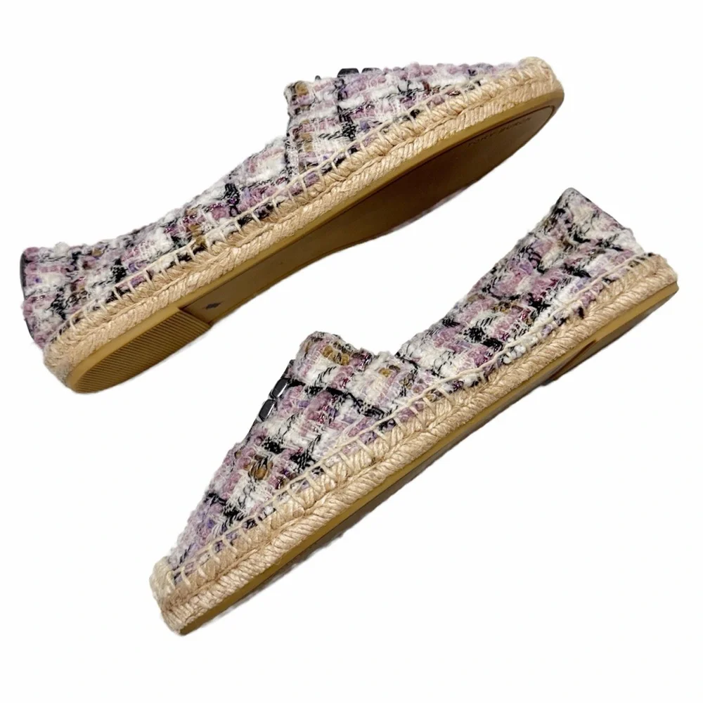 Tory Burch | Everly Tweed Espadrille -Purple Multicolor Tweed - Picture 8 of 12